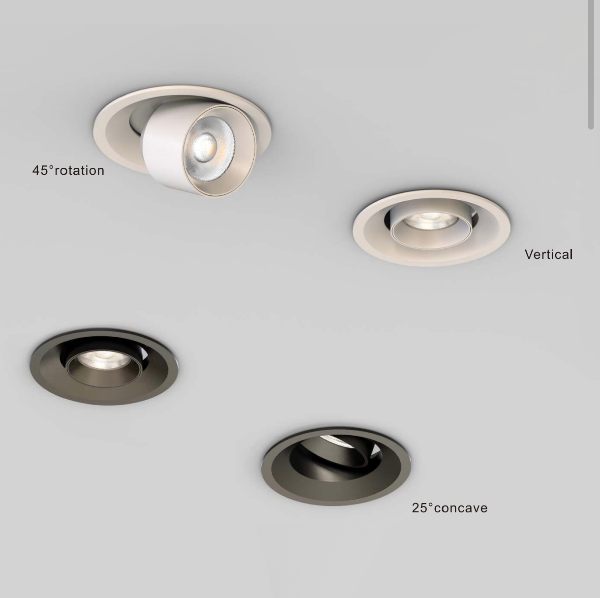 Recessed reflector geometry