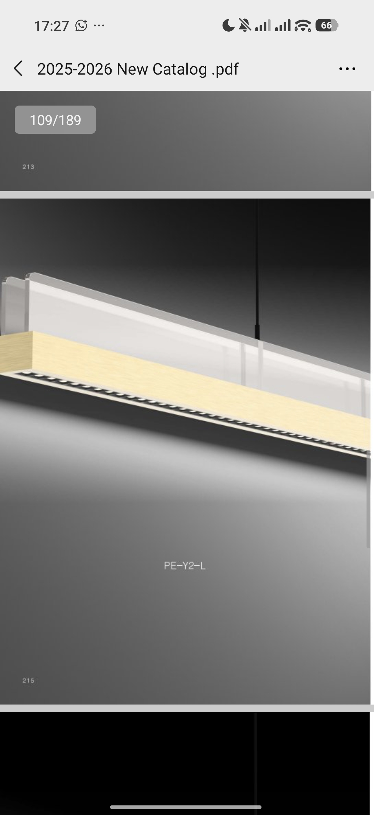 Suspended linear profile